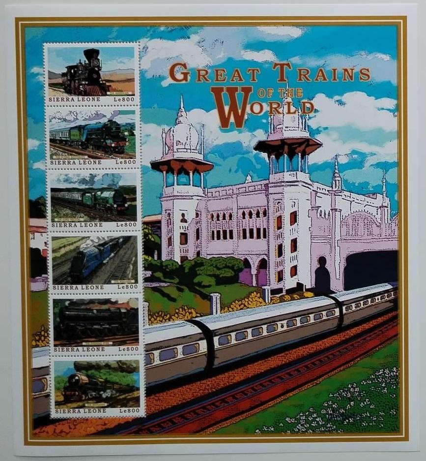 Sierra Leone 1999 9€ Historické a parní lokomotivy světa, VELKÝ FORMÁT