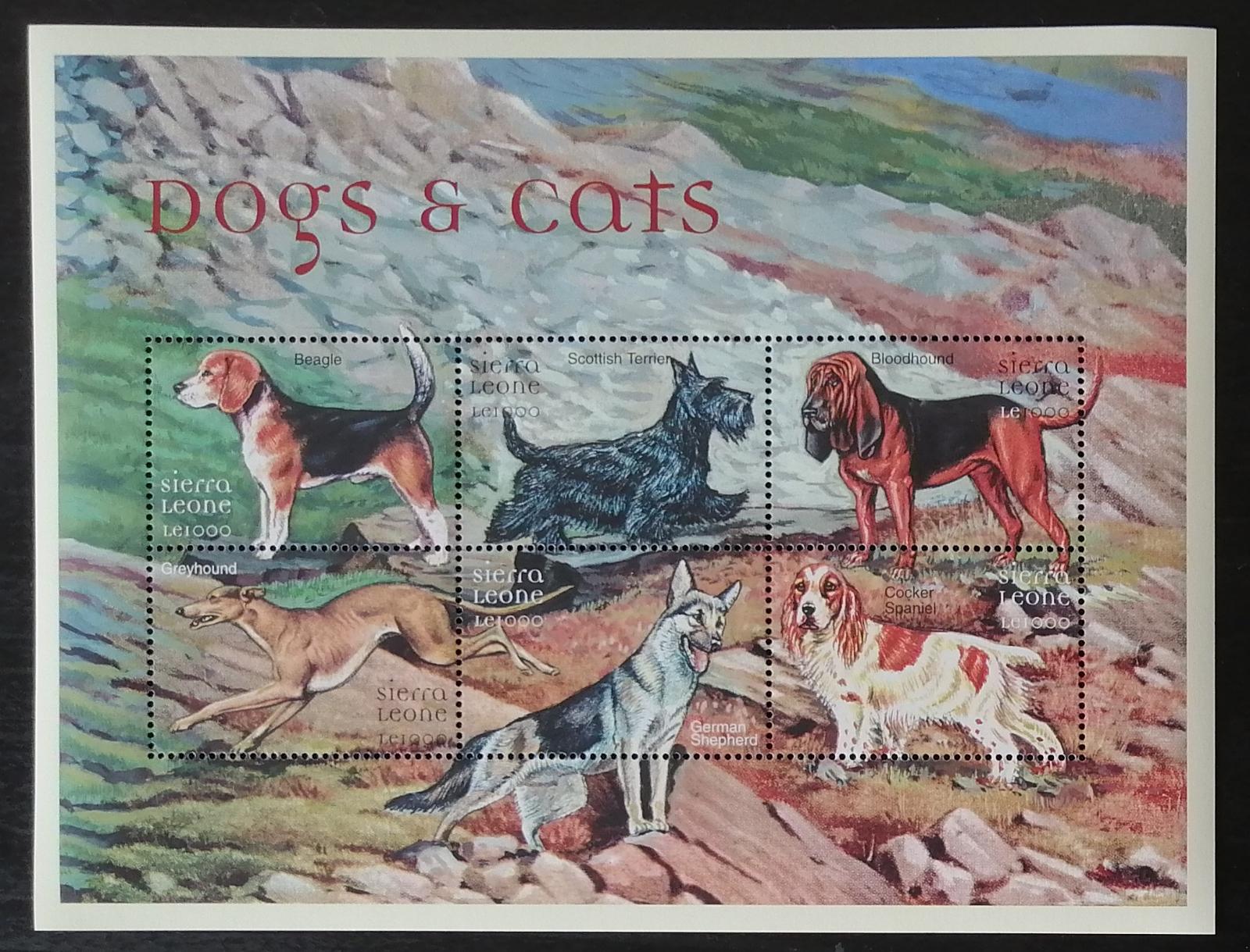 Sierra Leone 2000 Mi.3639+4 10€ Psi a jejich rasy, domácí fauna