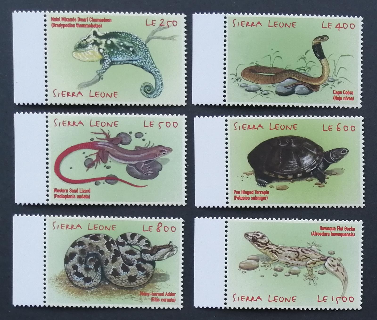 Sierra Leone 2001 Mi.3795-0 7€ Plazi země, hadi, ještěrky, želvy