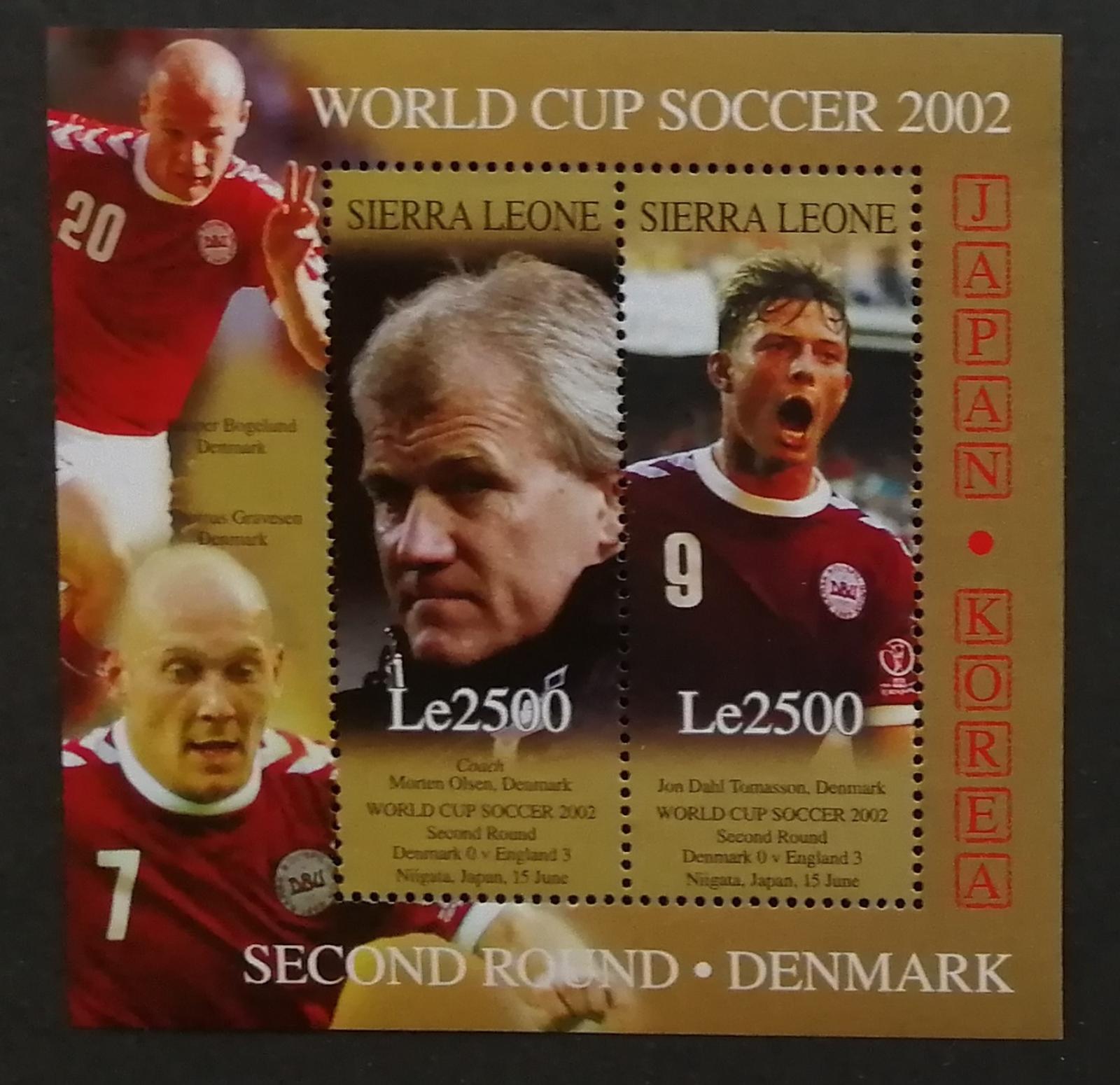 Sierra Leone 2002 Bl.560 6,4€ Světový pohár ve fotbale, sport