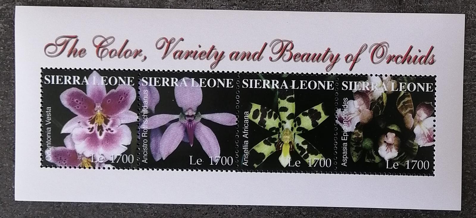 Sierra Leone 2004 6,5€ Orchideje a africká flora, Cattleya
