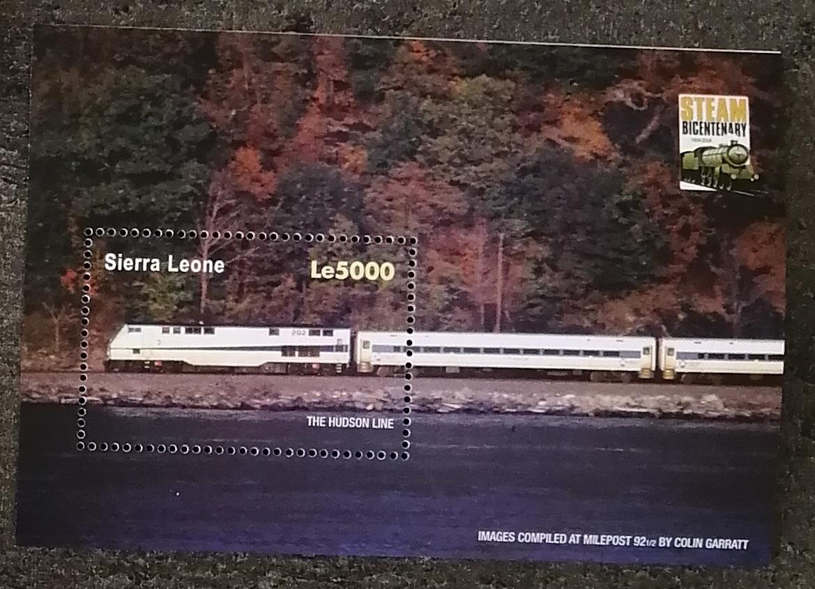 Sierra Leone 2004 Bl.605 4,5€ 200 let lokomotiv, Hudson Line, Vlaky