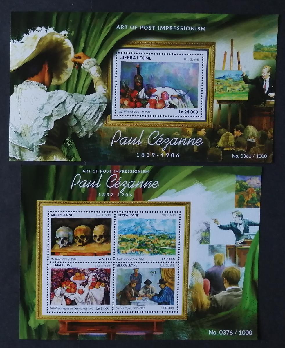 Sierra Leone 2015 Mi.6428-1+Bl.819 22€ Umění impresionismu, Cézanne
