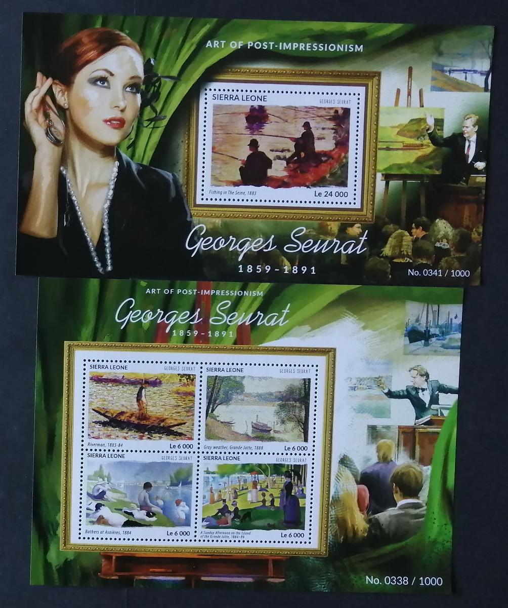 Sierra Leone 2015 Mi.6464-7+Bl.828 22€ Umění impresionismu, Seurat