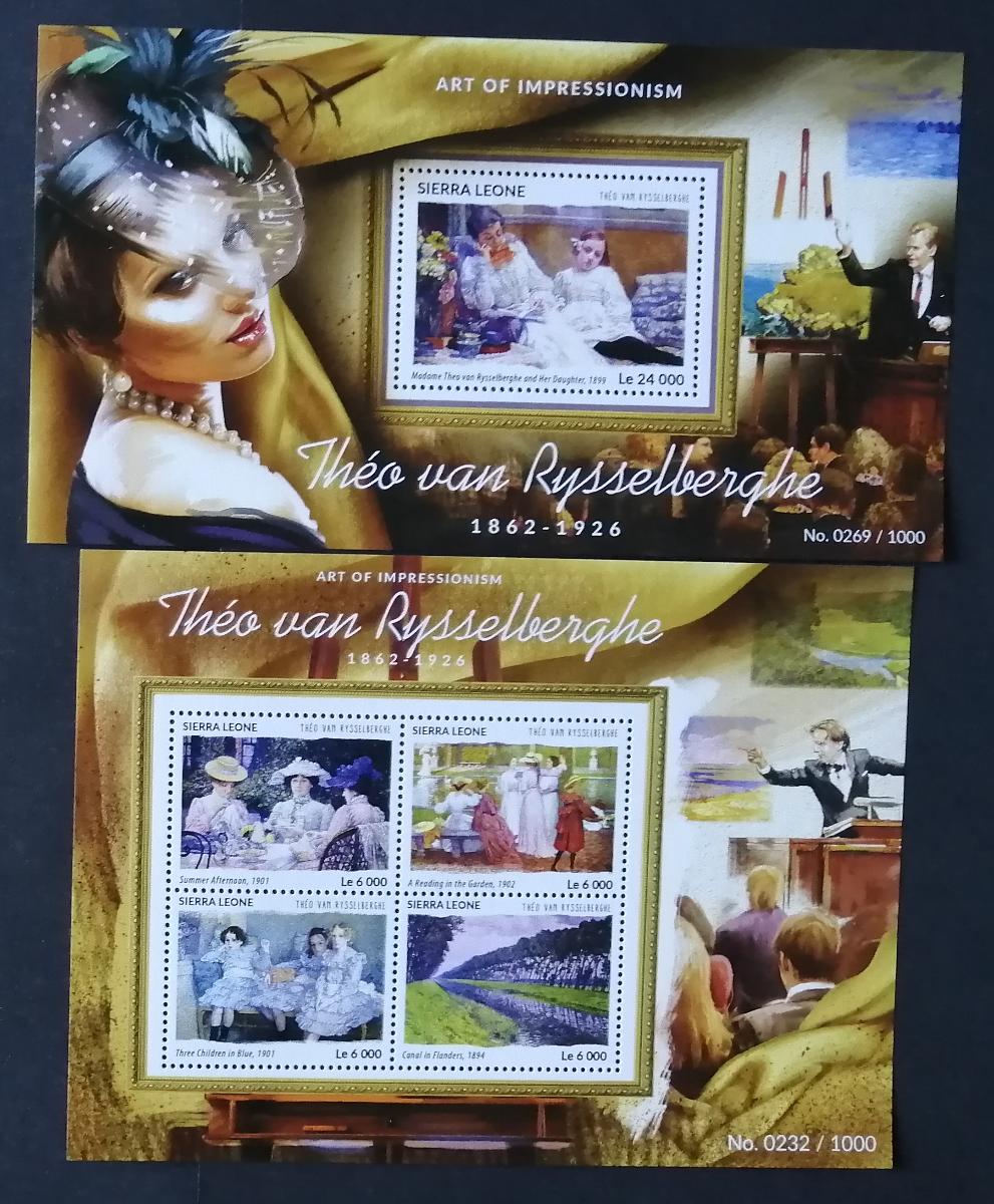 Sierra Leone 2015 Mi.6468-1+Bl.829 22€ Umění impresionismu, Rysselberg