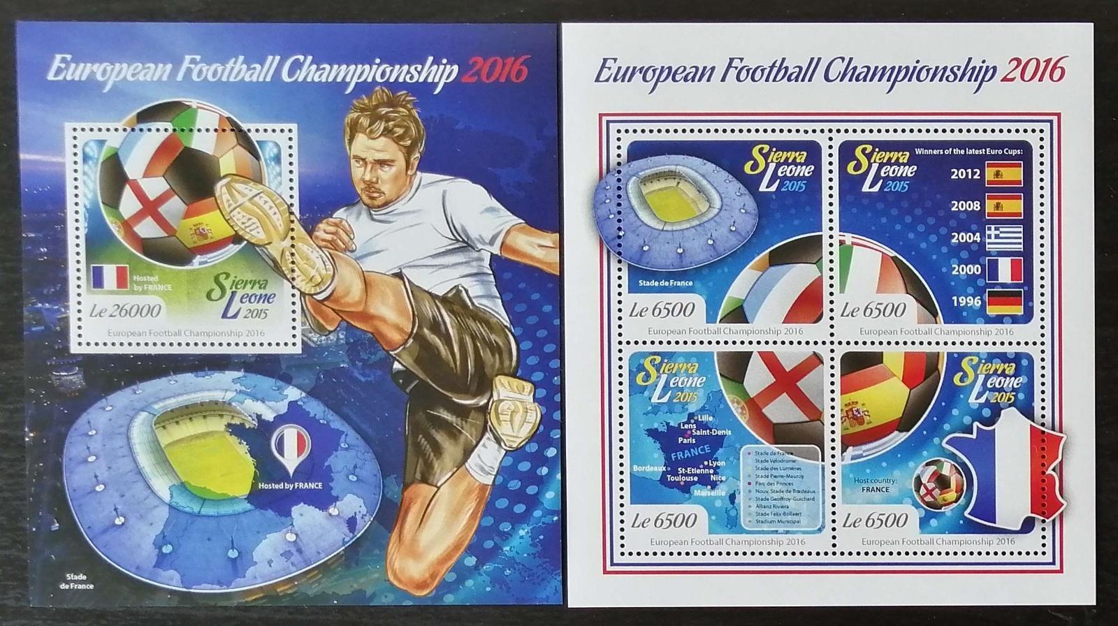 Sierra Leone 2015 Mi.6768-1+Bl.886 22€ Světový pohár ve fotbale, sport