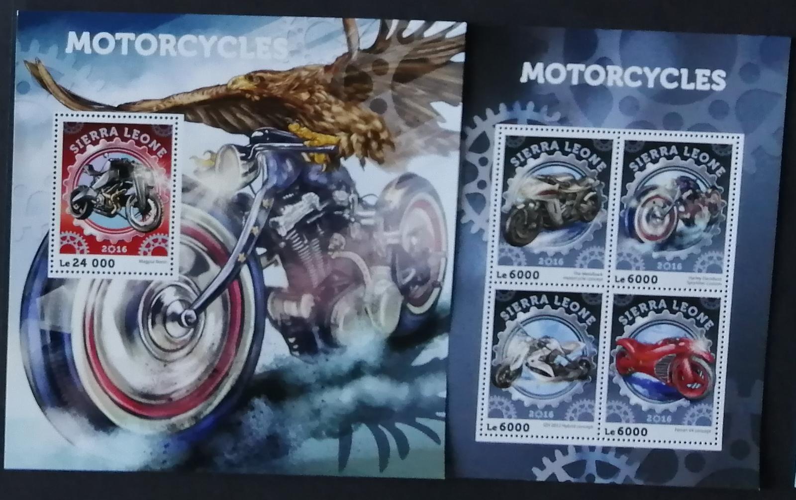 Sierra Leone 2016 Mi.7153-6+Bl.963 22€ Motorky, motocykly, Harley