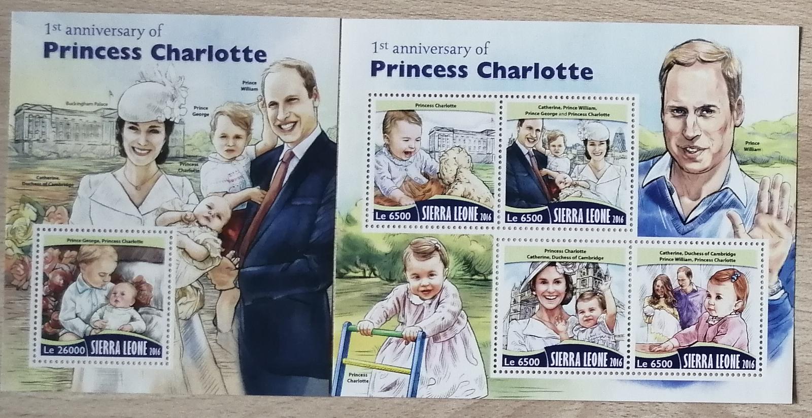 Sierra Leone 2016 Mi.7493-6+Bl.1031 24€ William Kate, královská rodina