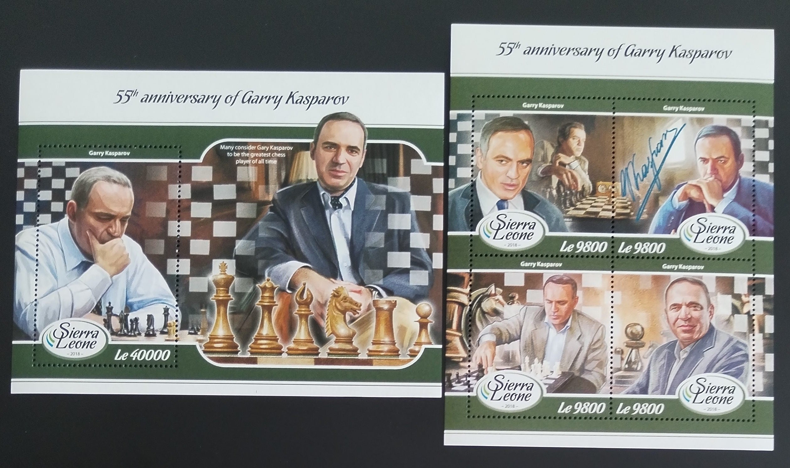 Sierra Leone 2018 Garry Kasparov a šachy