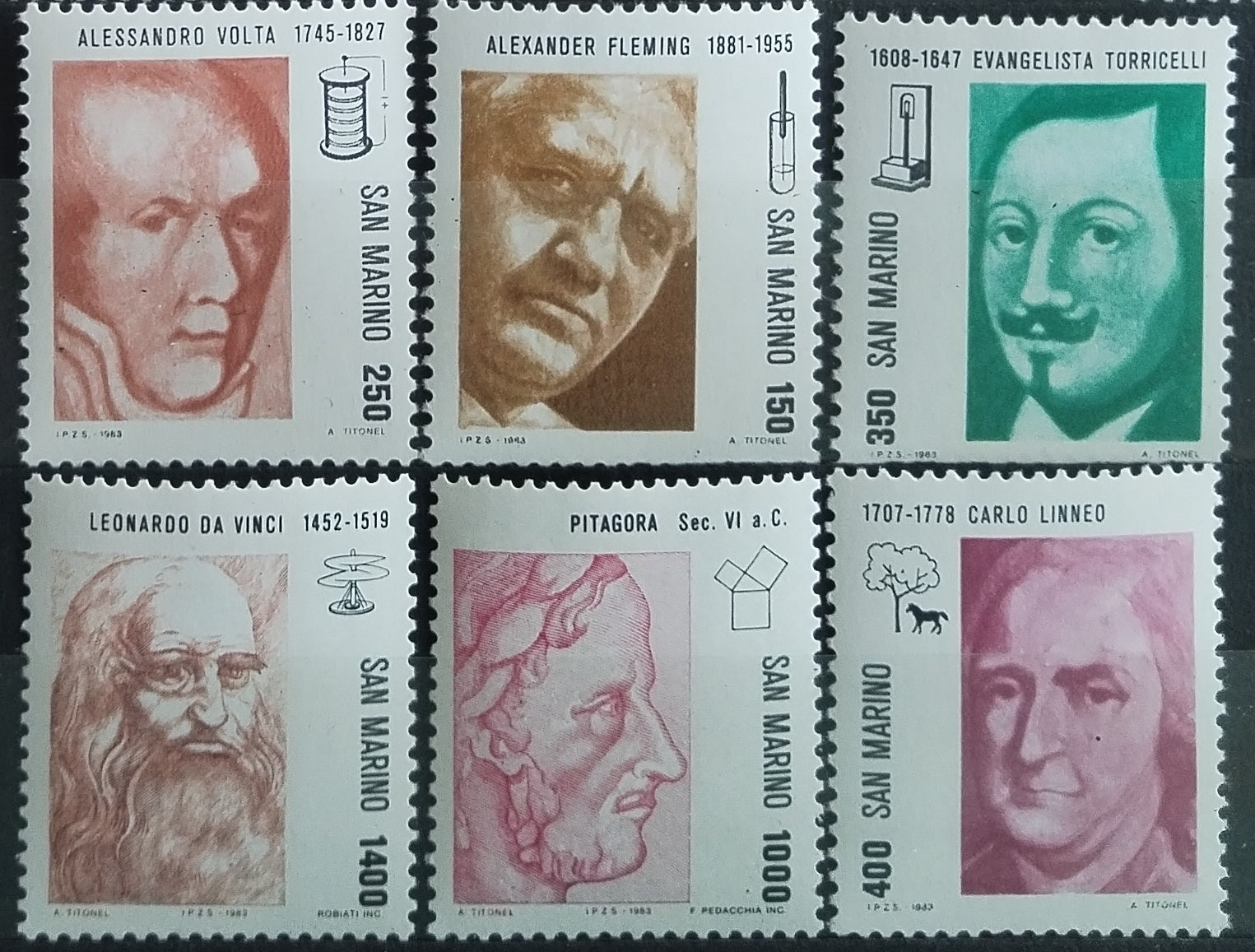 San Marino 1983 Osobnosti vědy