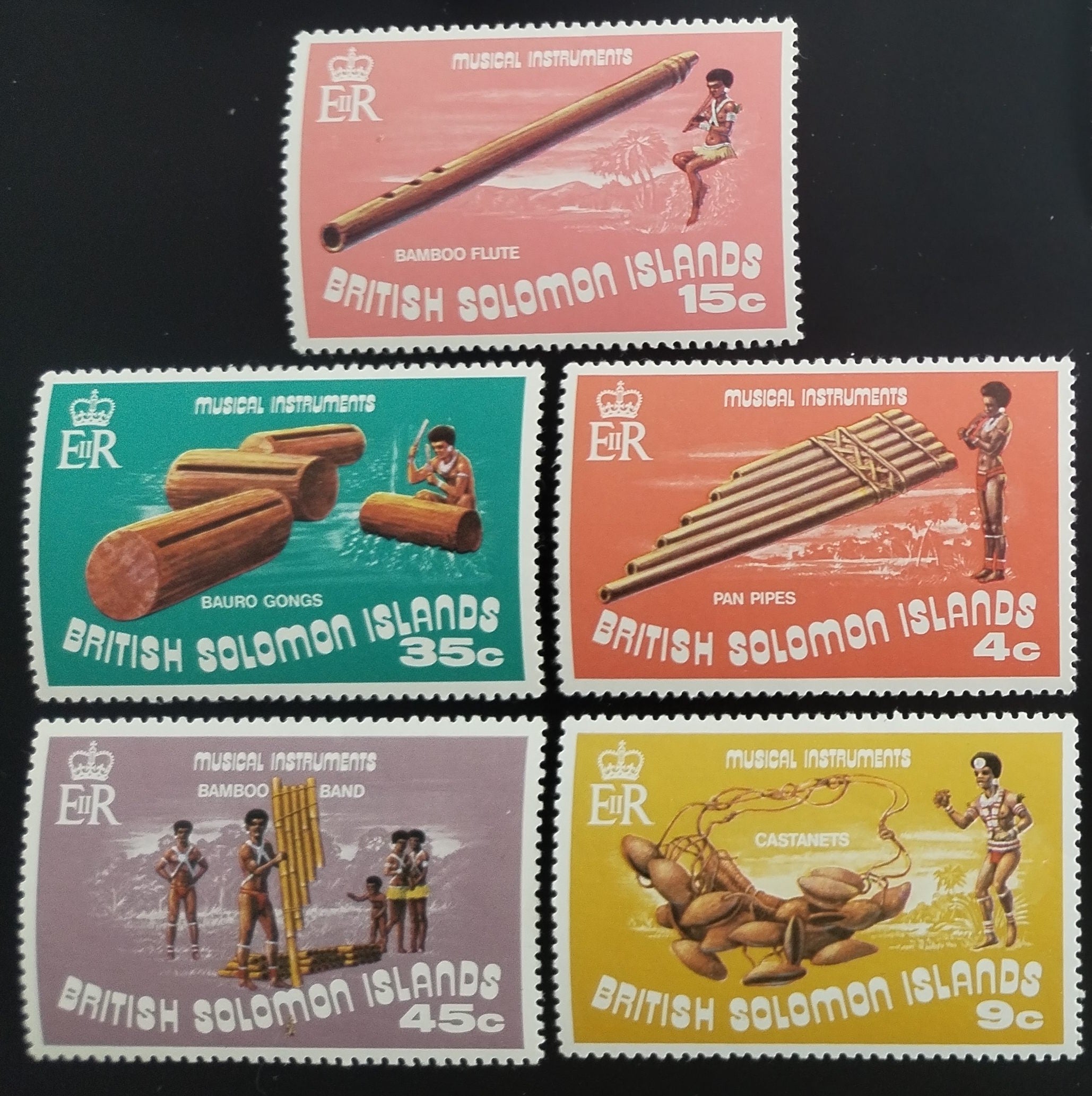 Šalamounovy ostrovy 1973 Tradiční hudební nástroje