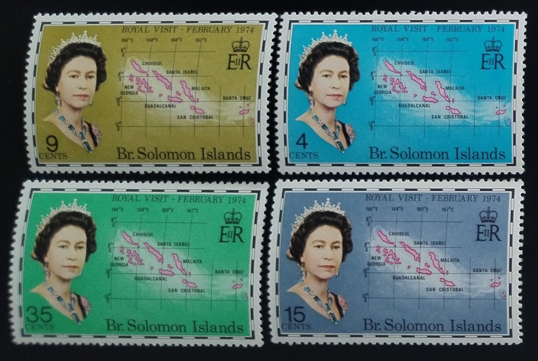 Šalamounovy ostrovy 1974 Královská návštěva, Mapy