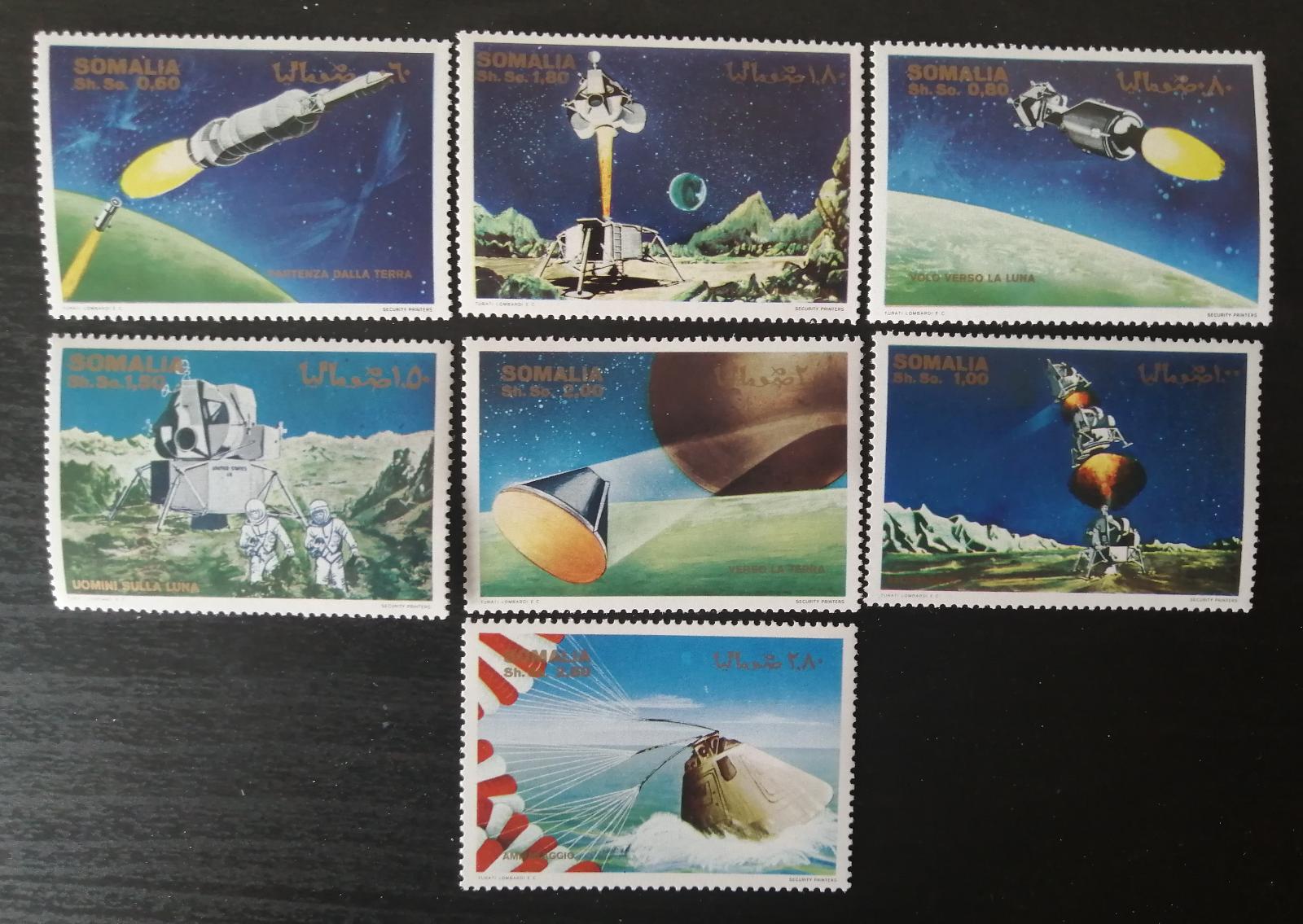 Somálsko 1970 Mi.I-VII 7,5€ Přistání na Měsíci, vesmír a kosmos