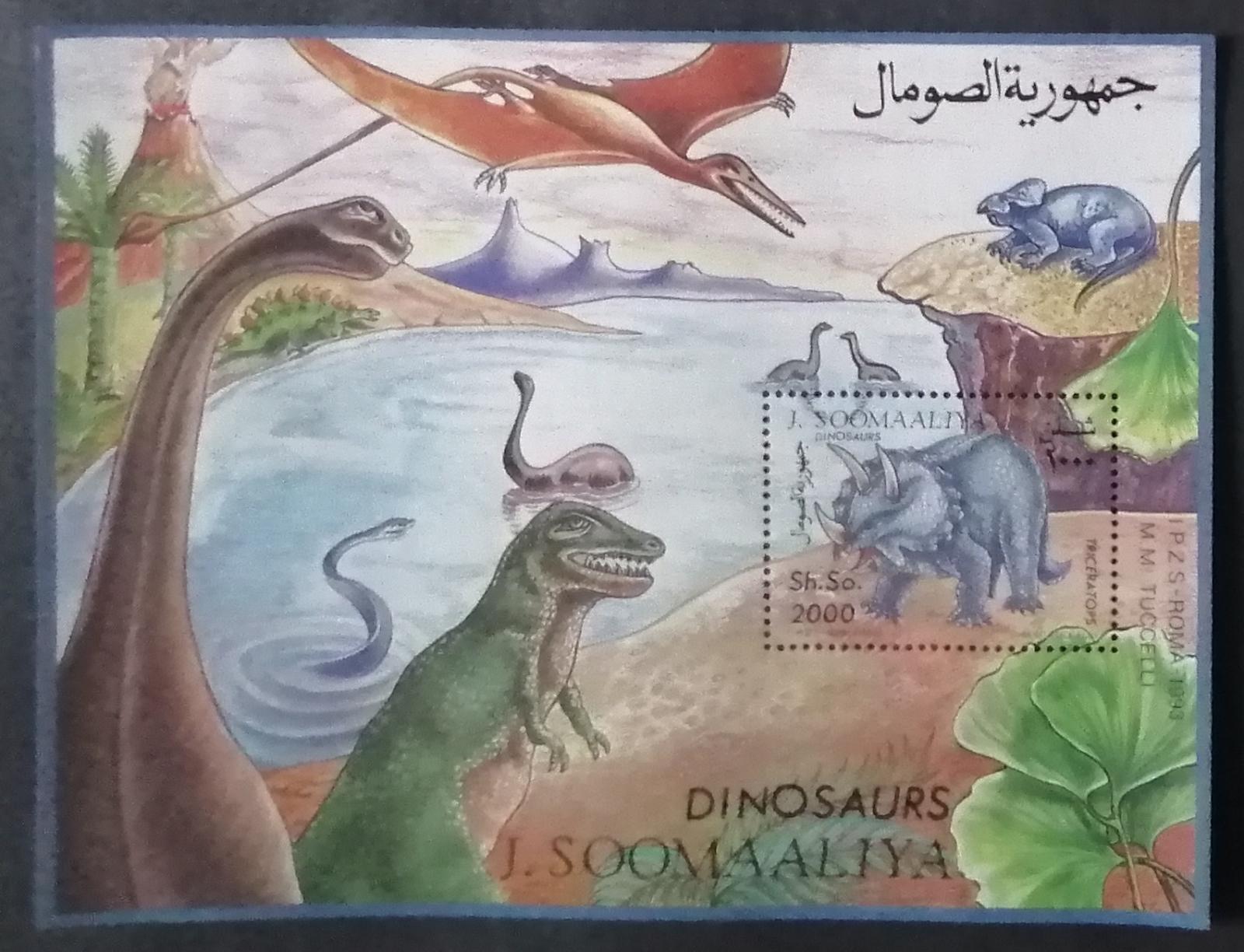 Somálsko 1993 Bl.29 11€ Dinosauři a pravěká fauna