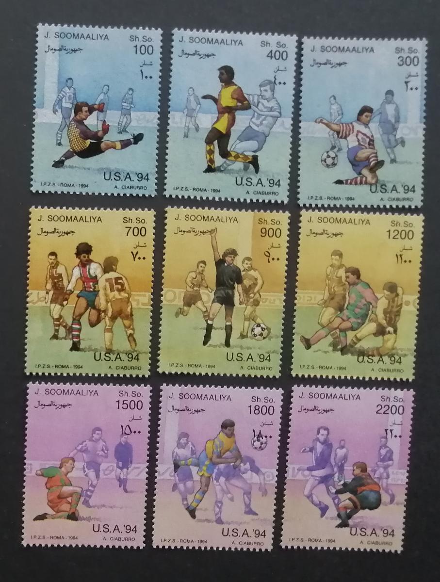 Somálsko 1994 Mi.511-9 26€ Světový pohár ve fotbale USA, sport