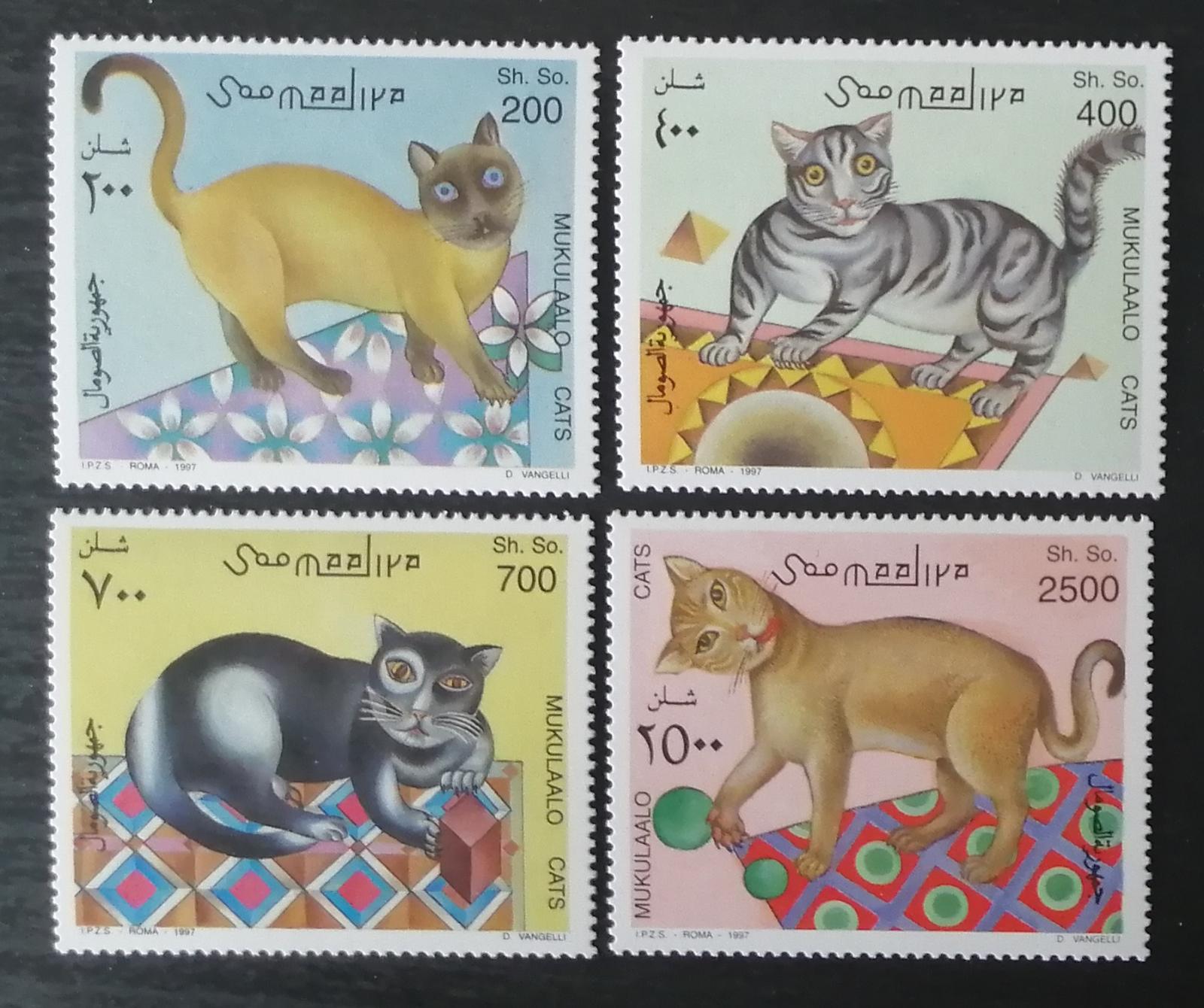 Somálsko 1997 Mi.624-7 11€ Arabské kočky, domácí fauna