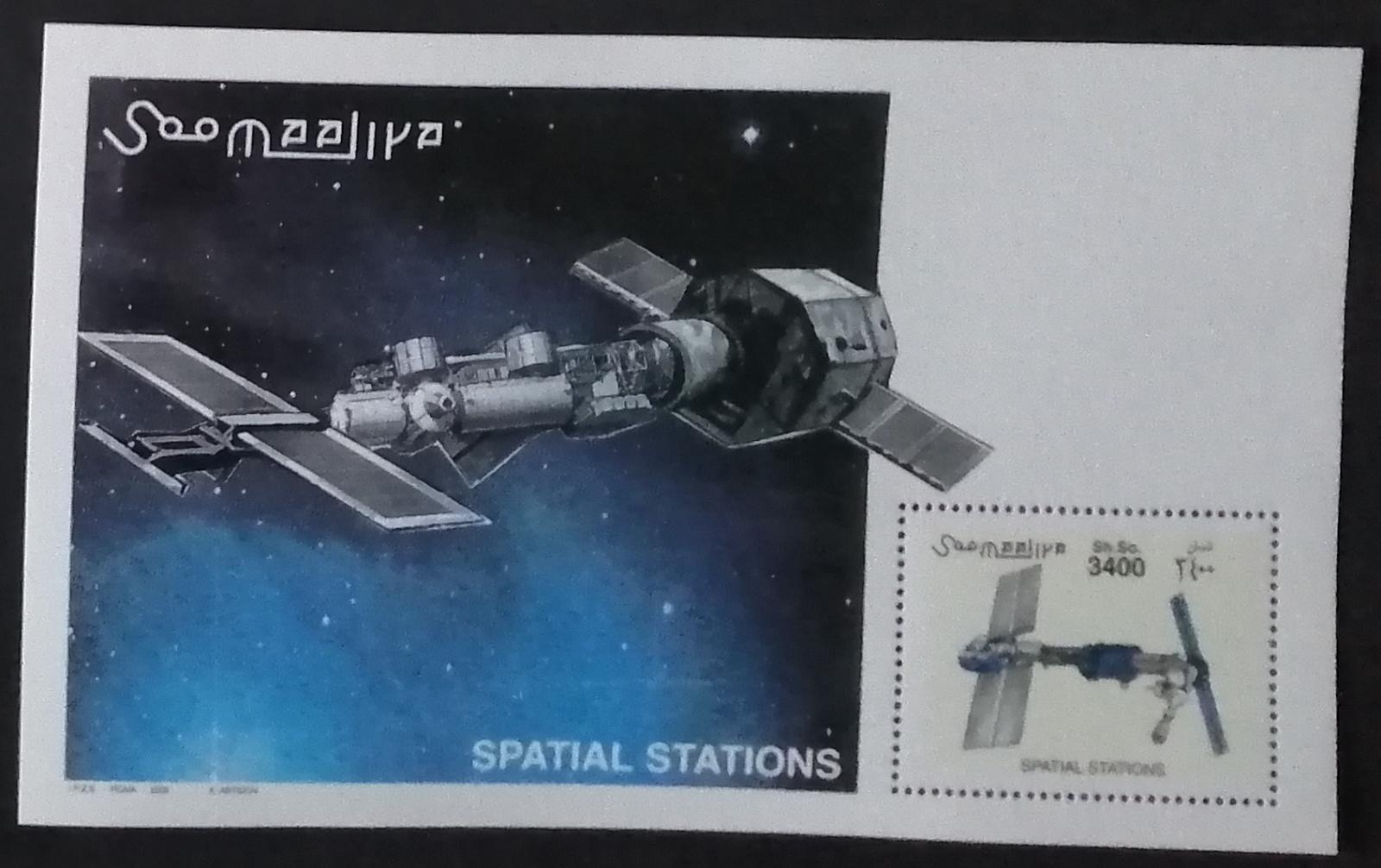Somálsko 2002 Bl.92 14€ Vesmírné stanice a kosmos