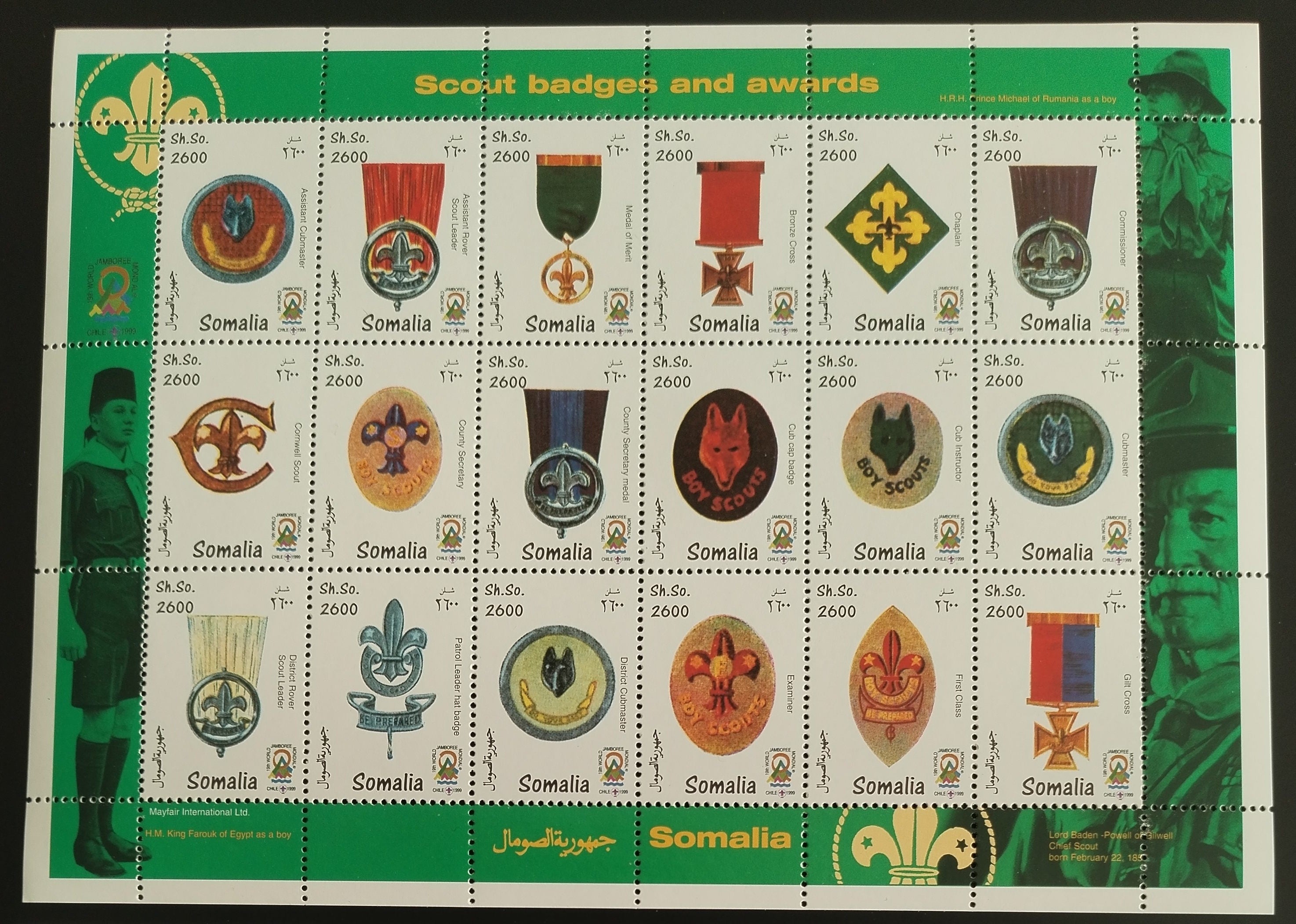 Somálsko 1999 Skauting a ocenění