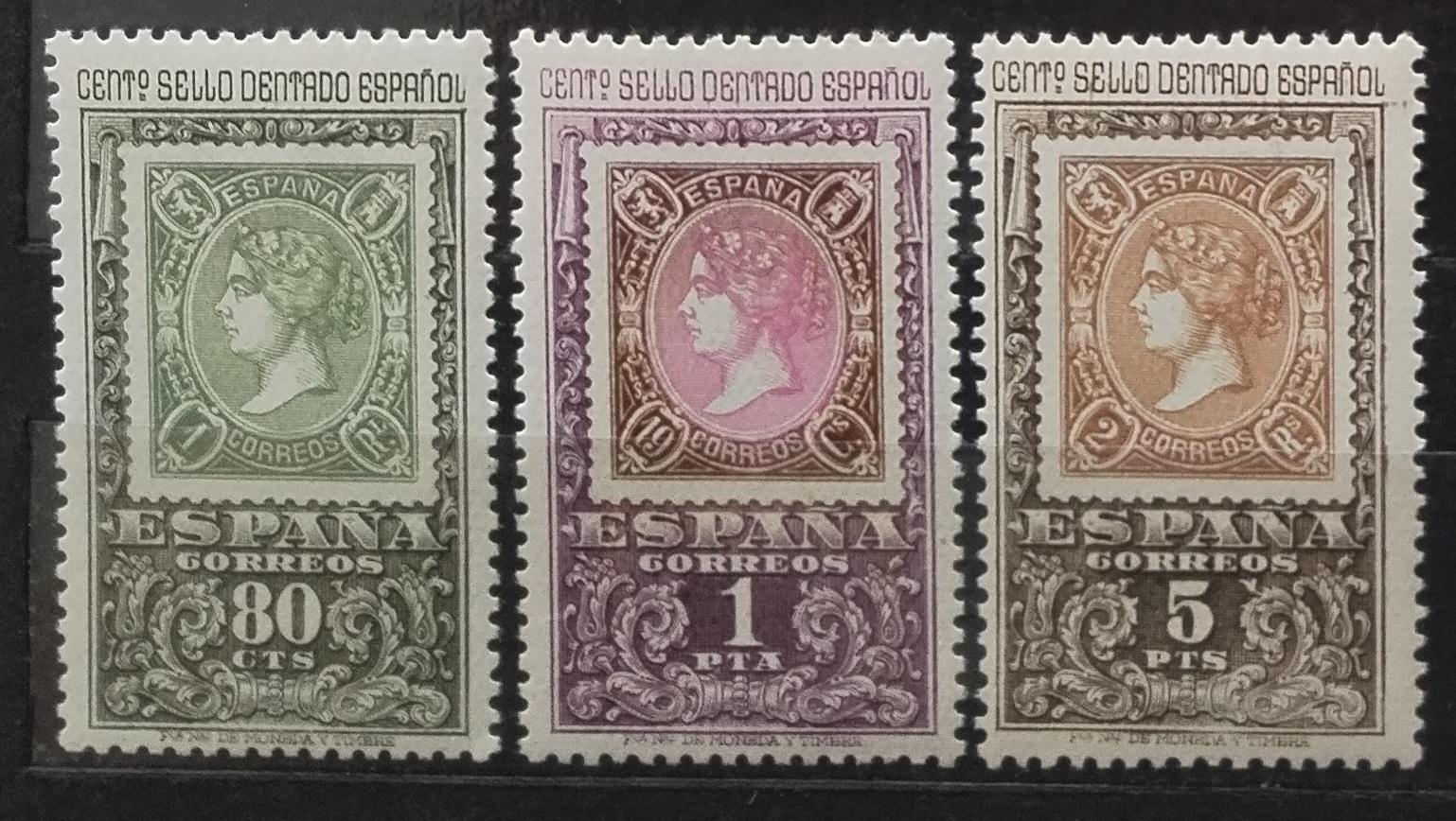 Španělsko 1965 Století zoubkované národní známky