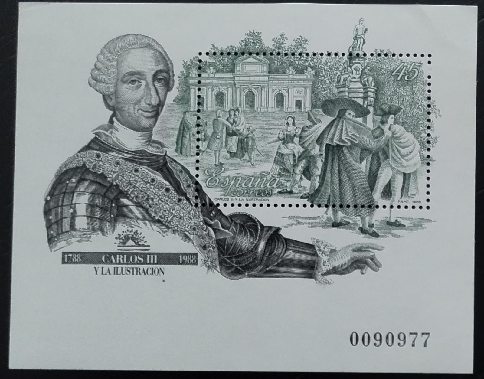Španělsko 1988 Král Karel III. Španělský