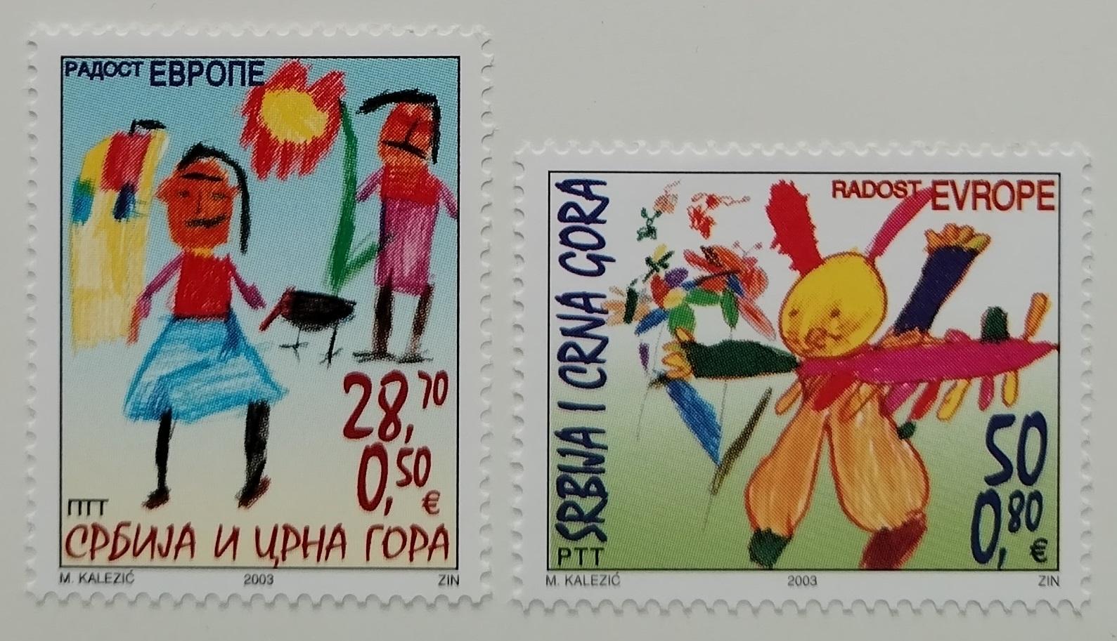 Srbsko 2003 2,6€ Evropské dětské kresby