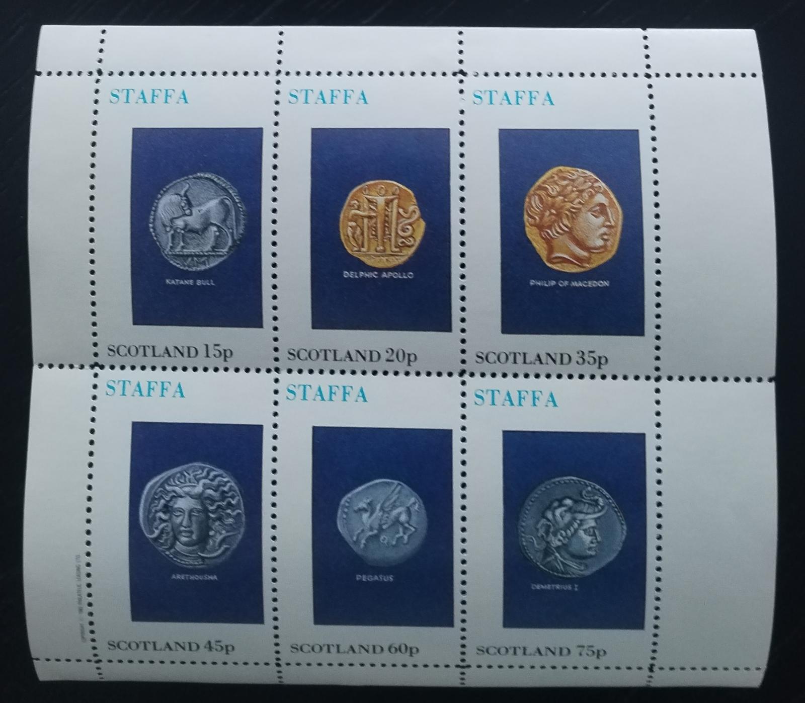 Staffa (Skotsko) 1972 Římské mince a artefakty