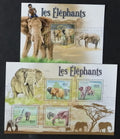 Středoafrická rep. 2011 Mi.3049-2+Bl.723 20€ Sloni afričtí, fauna