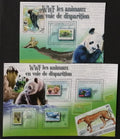 Středoafrická rep. 2011 Mi.3083-6+Bl.729 20€ Fauna na známkách WWF