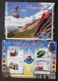 Středoafrická rep. 2012 Mi.3797-0+Bl.974 26€ Lanovky a zubačky, vlaky