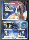 Středoafrická rep. 2012 Mi.3852-5+Bl.985 30€ 105 let Koroleva, vesmír