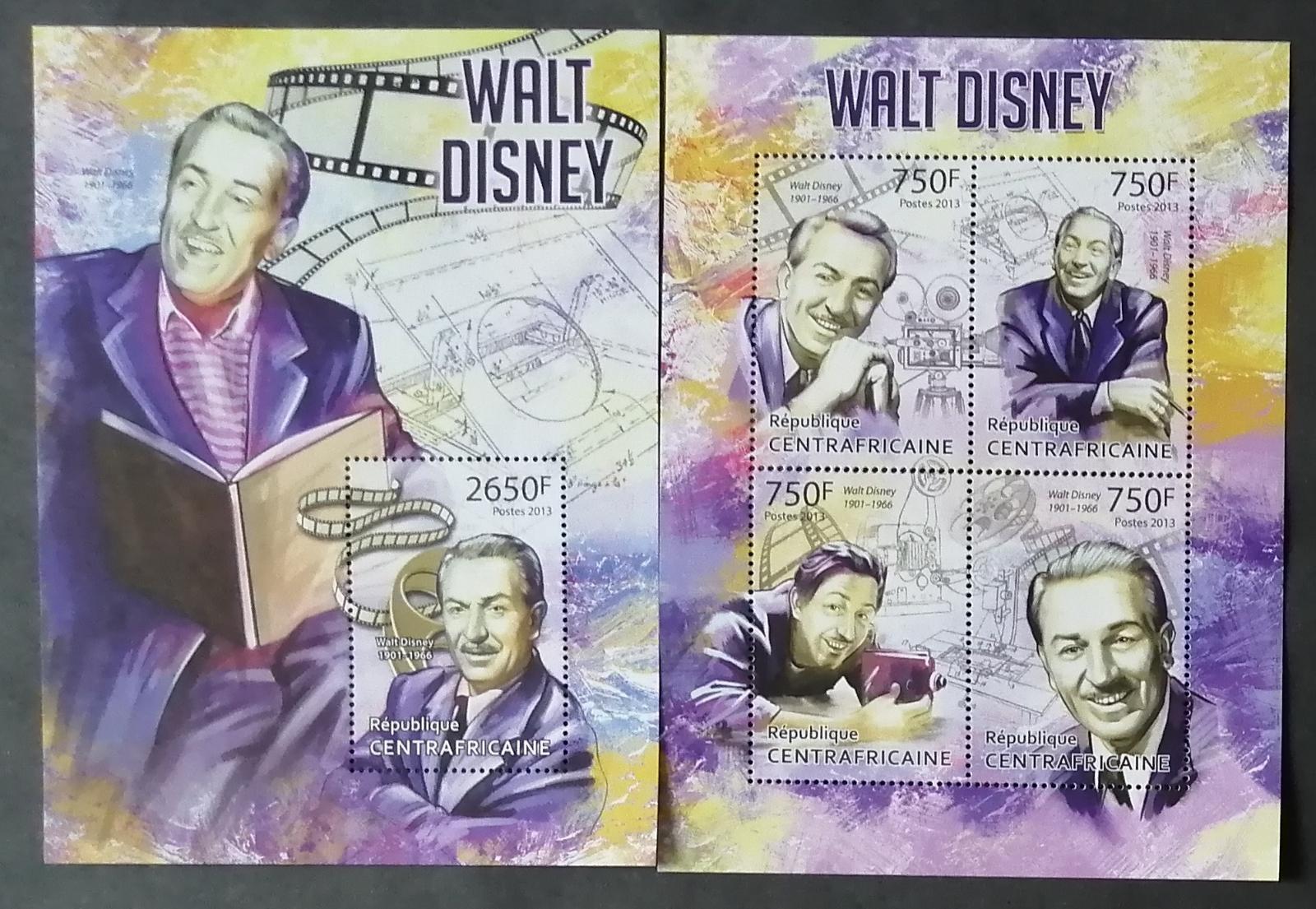 Středoafrická rep. 2013 Mi.4136-9+1041 26€ Walt Disney a animace