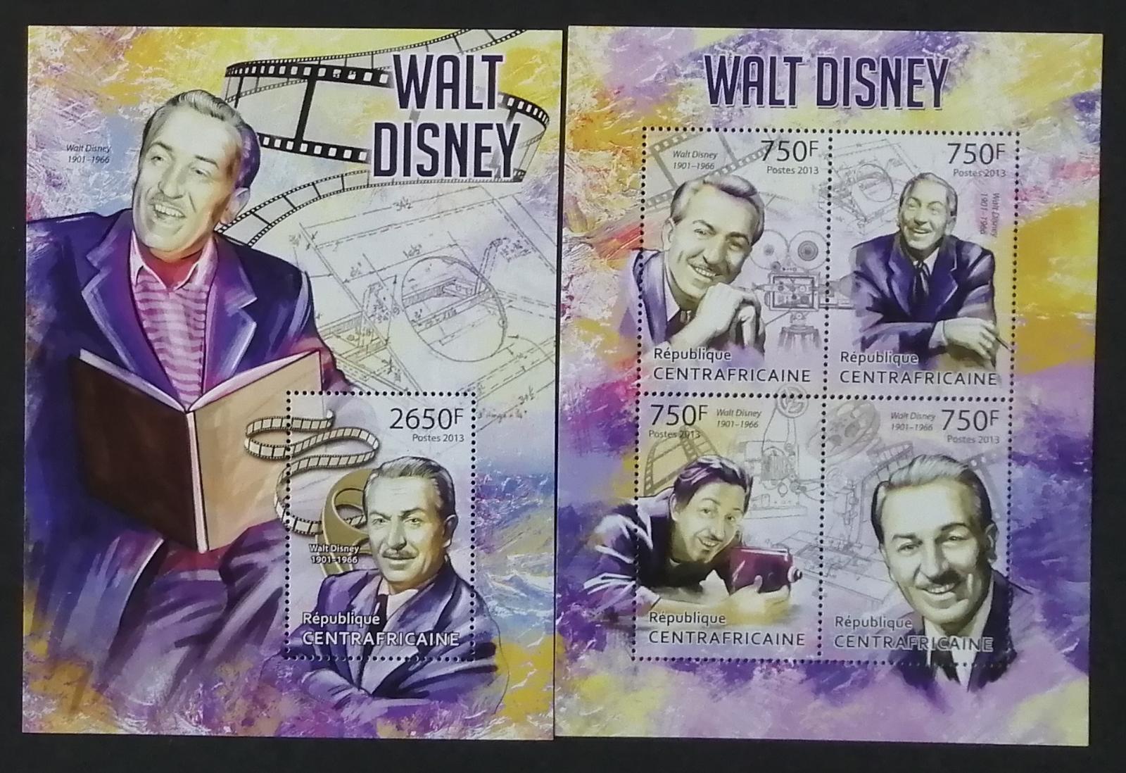 Středoafrická rep. 2013 Mi.4136-9+Bl.1041 26€ Walt Disney a animace