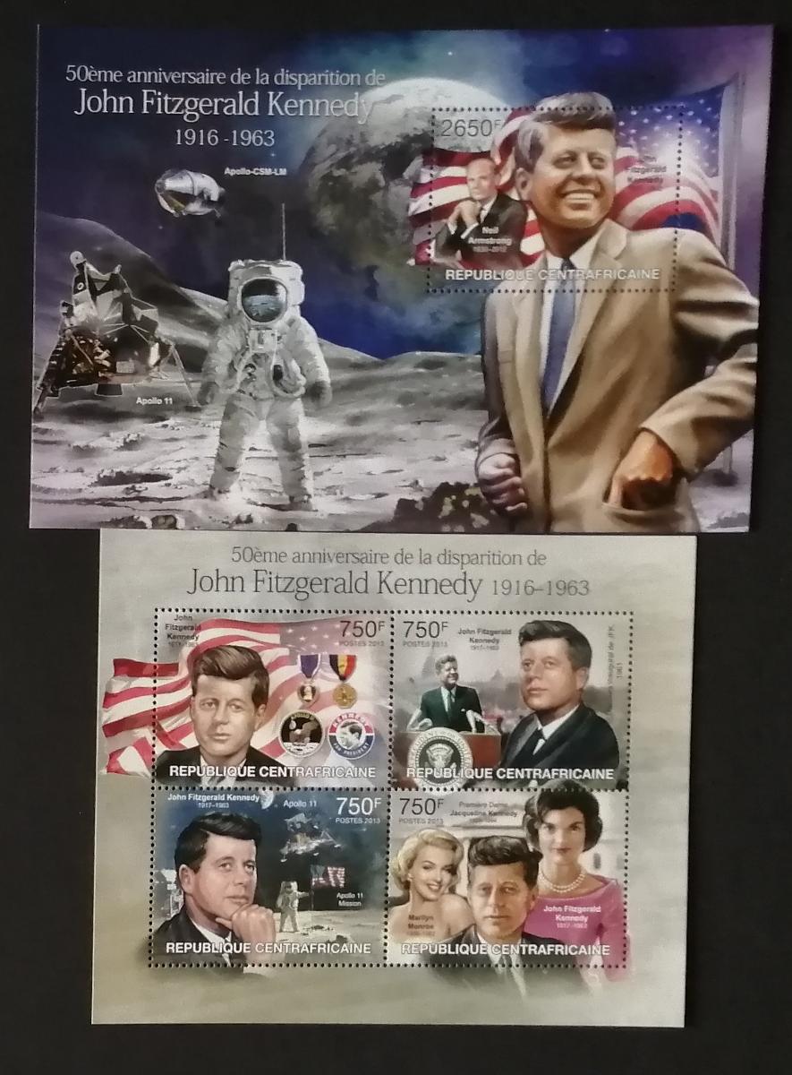 Středoafrická republika 2013 26€ 50 let smrti J.F. Kennedyho prezident