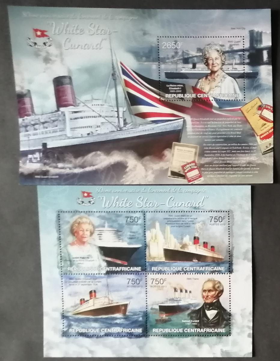 Středoafrická republika 2013 26€ 80 let parníku White Star, Windsorové