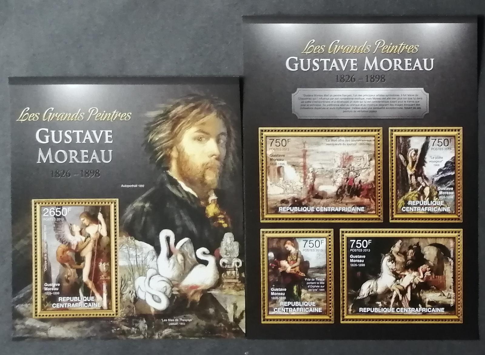 Středoafrická republika 2013 26€ Gustave Moreau a jeho umění, obrazy