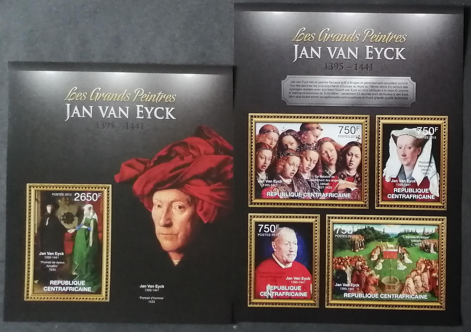 Středoafrická republika 2013 26€ Jan Van Eyck a jeho umění, obrazy