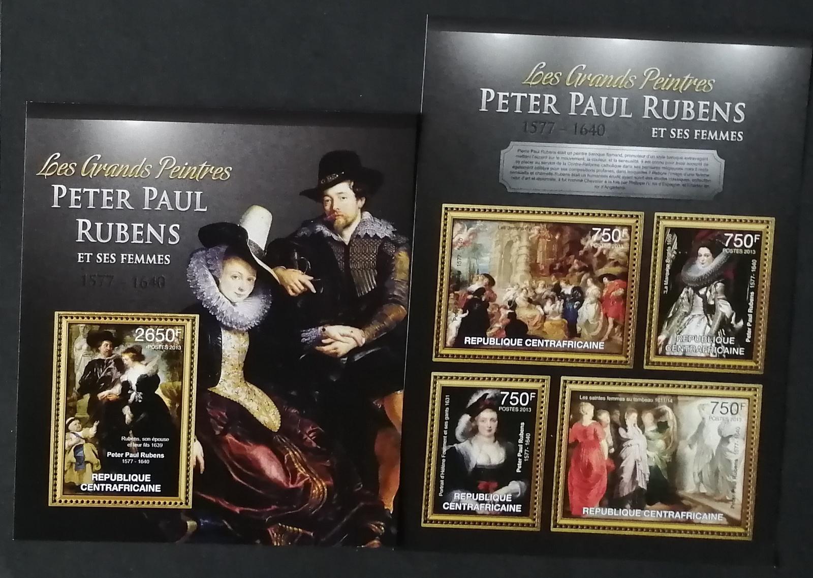 Středoafrická republika 2013 26€ Peter Paul Rubens jeho umění, obrazy