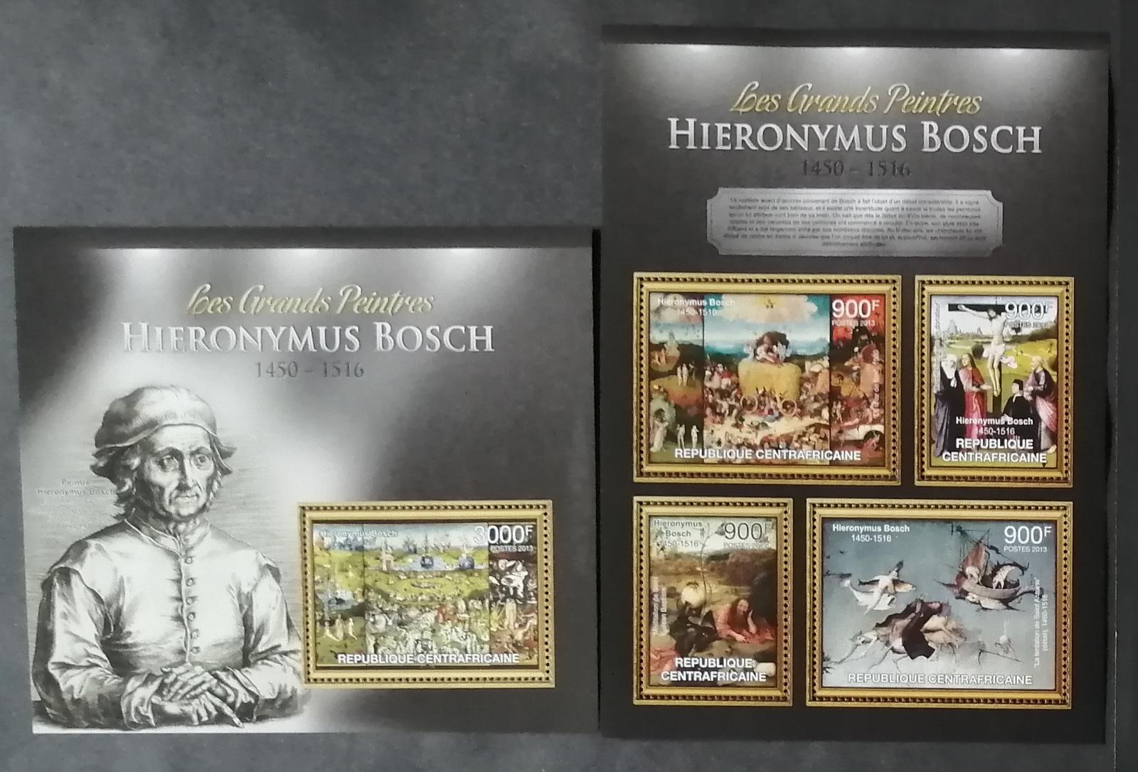 Středoafrická republika 2013 30€ Hieronymus Bosch a jeho umění, obrazy