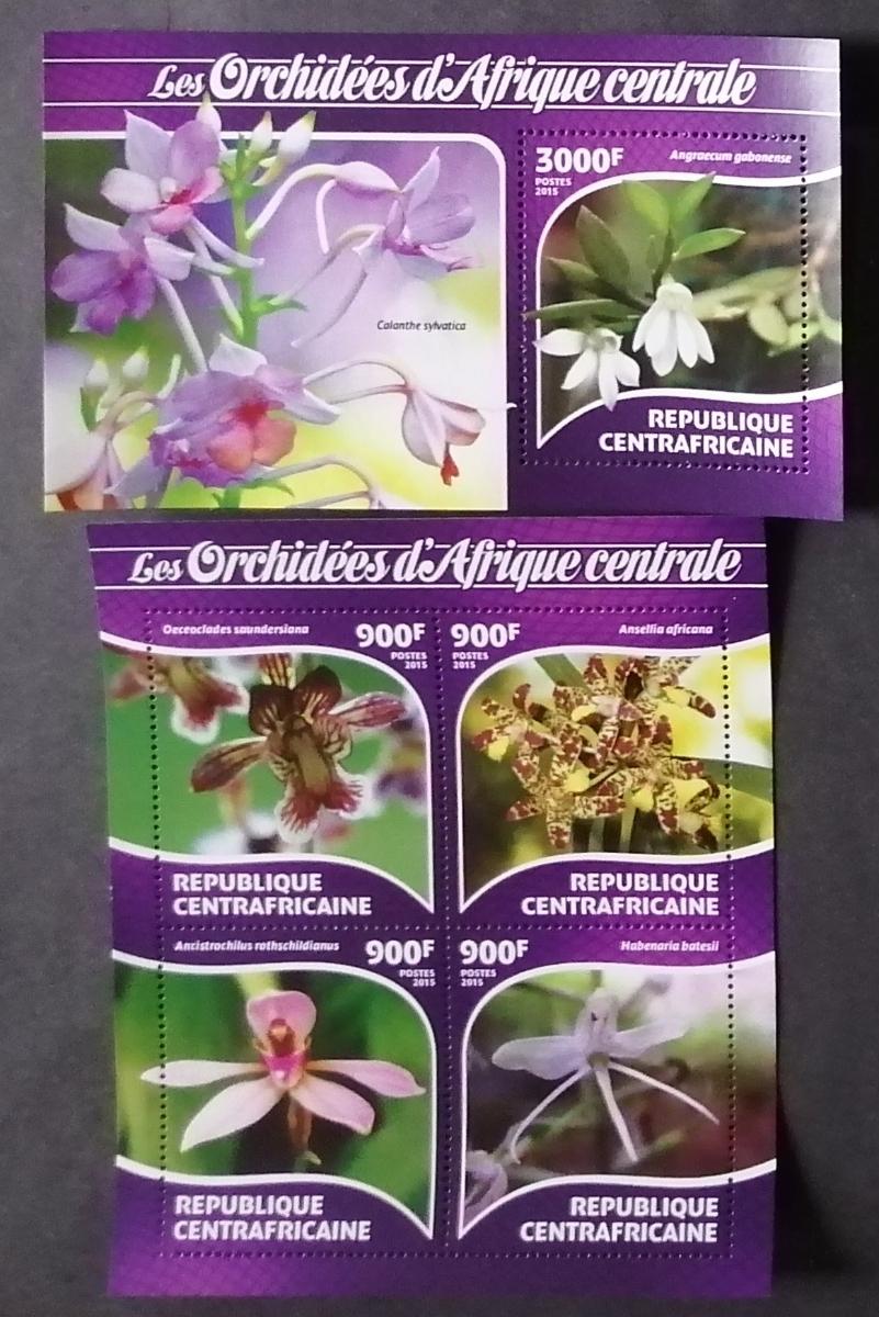 Středoafrická republika 2015 26€ Africké orchideje a tropická flora
