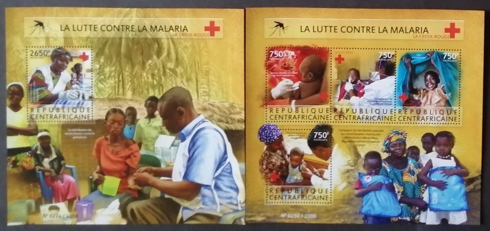 Středoafrická republika 2015 26€ Boj proti malárii, Komáři a medicína