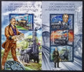 Středoafrická republika 2015 30€ 190 let první lokomotivy, Vlaky