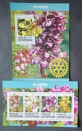 Středoafrická republika 2016 26€ Africké orchideje a květiny, Charita