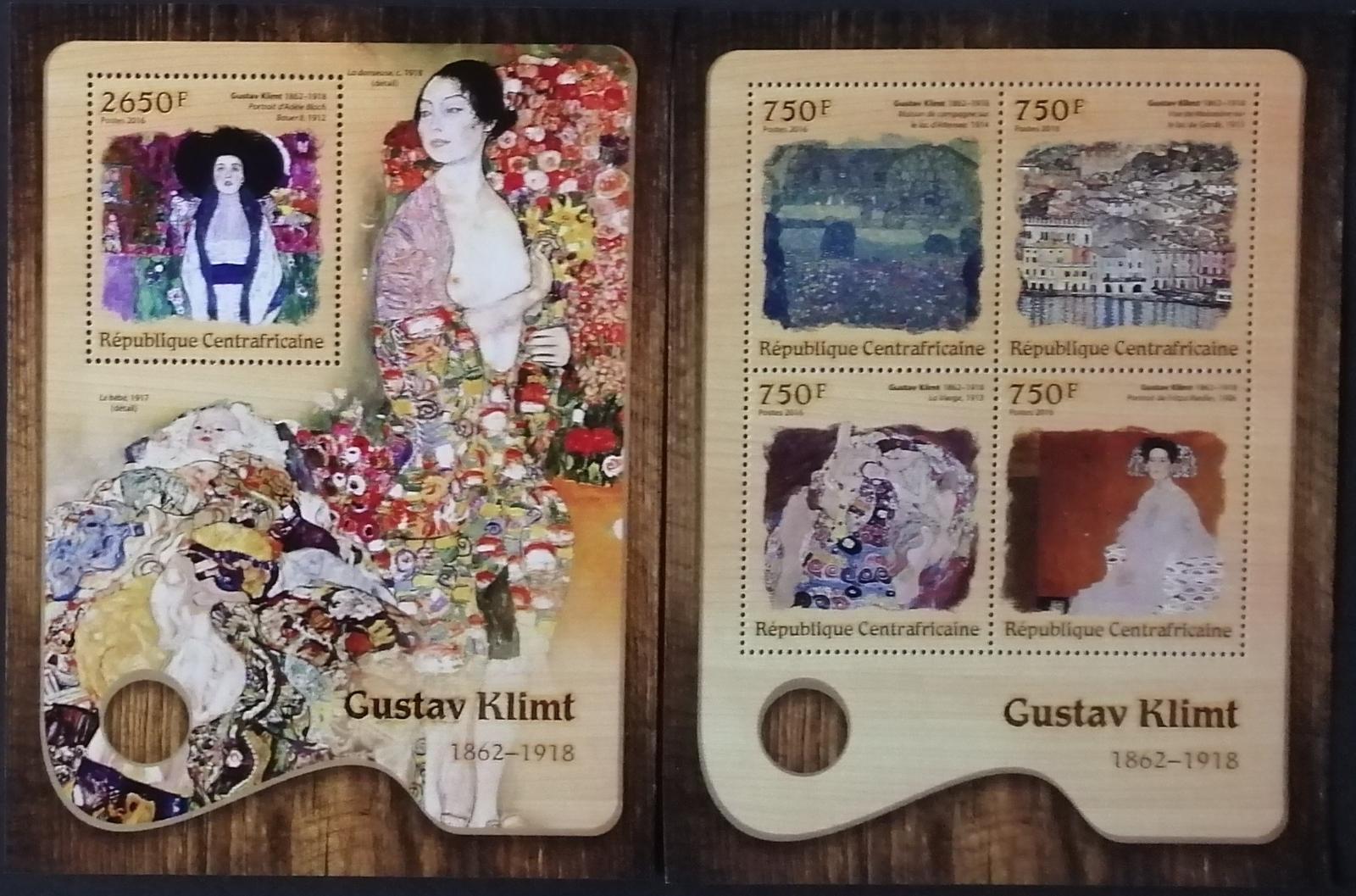 Středoafrická republika 2016 26€ Gustav Klimt a jeho obrazy, Umění