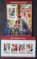 Středoafrická republika 2016 30€ Červený kříž a Albert Schweitzer