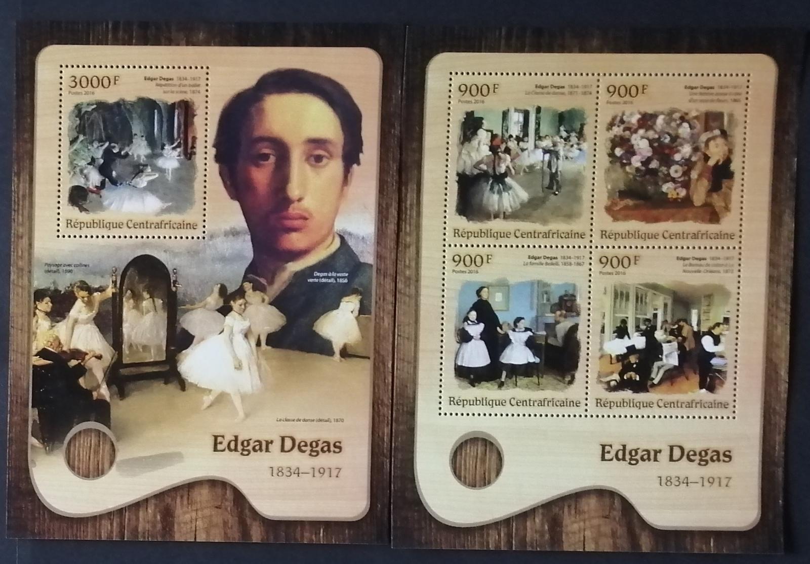 Středoafrická republika 2016 30€ Edgar Degas a impresionismus, Umění