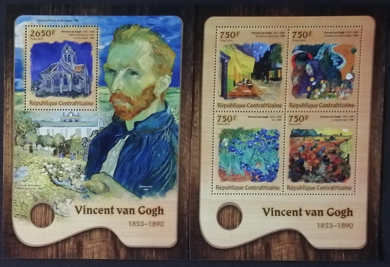 Středoafrická republika 2016 30€ Vincent van Gogh a jeho obrazy, Umění