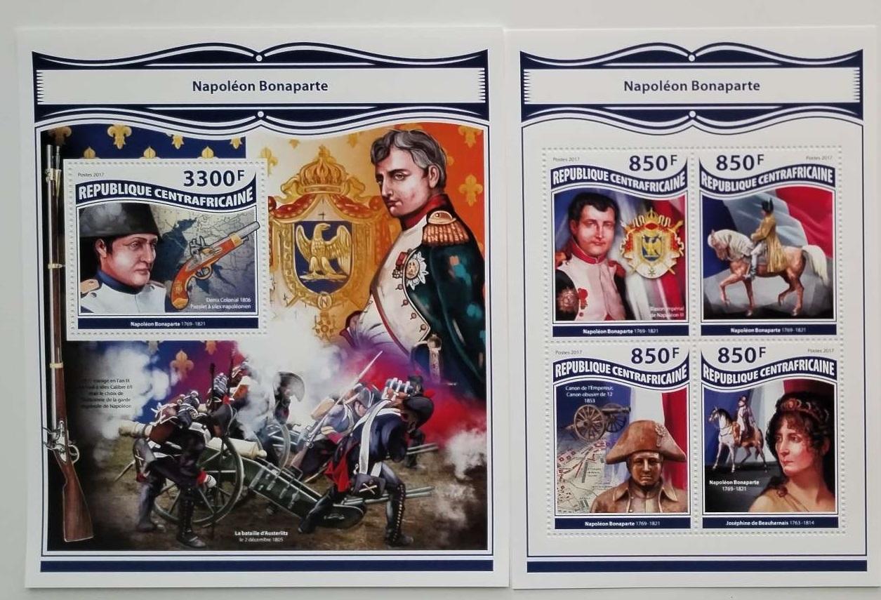 Středoafrická republika 2017 30€ Napoleon Bonaparte a jeho život