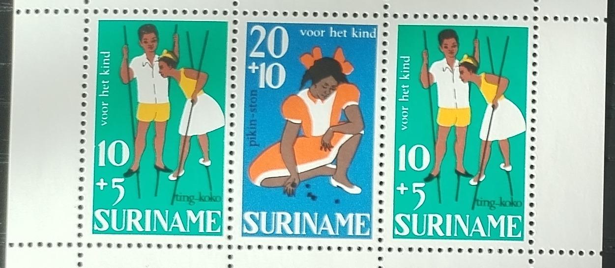 Surinam 1967 Dětská charita v pásce, Domorodé děti a hry