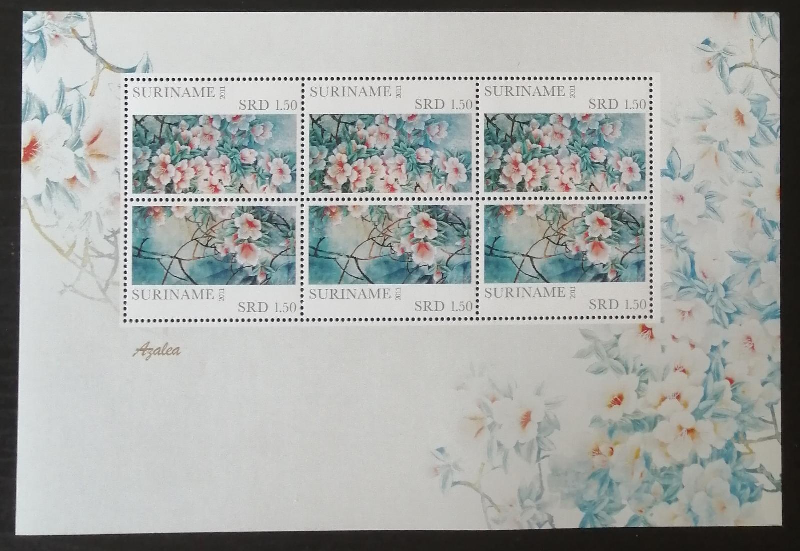 Surinam 2011 Mi.2507-8 6€ Azalky, flora a květiny země