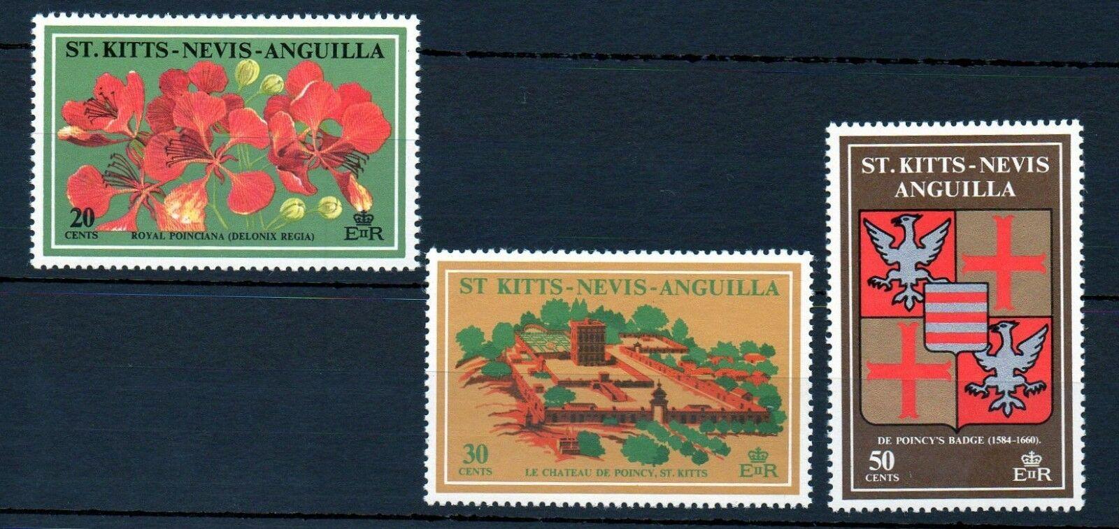 Sv. Kryštof,Nevis&Anguilla 1971 - komplet, Phillip de Poincy, květiny